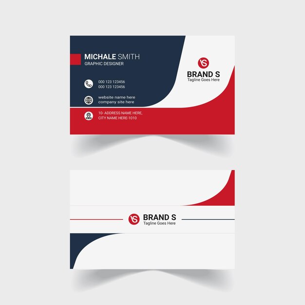 Moderno llamativo diseño creativo plantilla de tarjeta de visita corporativa