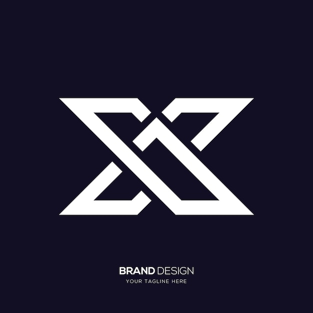 El moderno logotipo de GX Monogram es un diseño de identidad de marca minimalista de lujo.