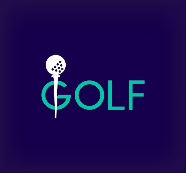 Moderno logotipo de la pelota de golf Template de logotipo del torneo de golf y del equipo con transiciones de color únicas