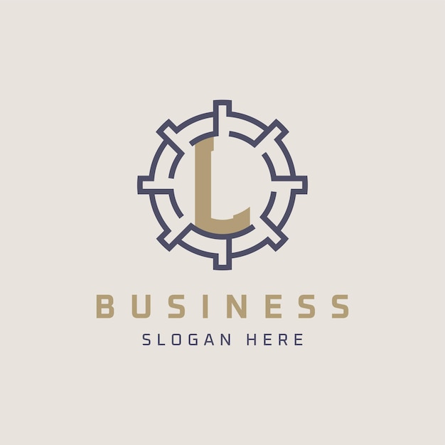 Moderno y lujoso diseño de la letra L del logotipo Minimal Universal L Icon