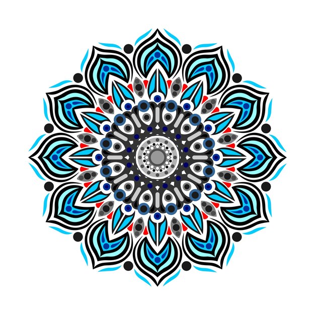 Moderno mandala diseño de arte vector con una hermosa mezcla de colores