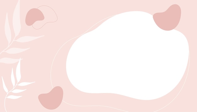 Moderno minimalista colorido vector dibujado a mano formas y texturas orgánicas. Fondo de diseño contemporáneo de moda con gotas, líquido, floral, hojas y formas abstractas. Bronceado, nude, beige, rosa, azul.