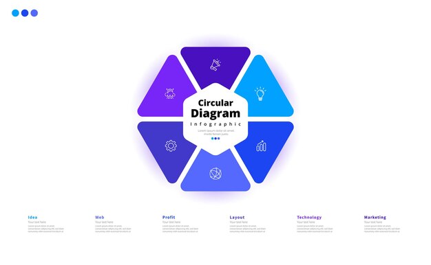 Moderno minimalista elegante limpio pasos circulares editable plantilla de diseño infográfico vectorial