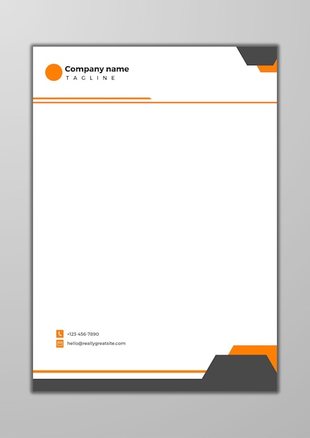 Moderno y minimalista plantilla de papel de carta corporativo en blanco Diseño de papel de letra empresarial en tamaño A4