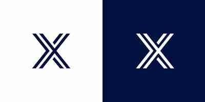 Vector moderno y de moda minimal monograma x para negocios inicial basado en la letra x icono logotipo
