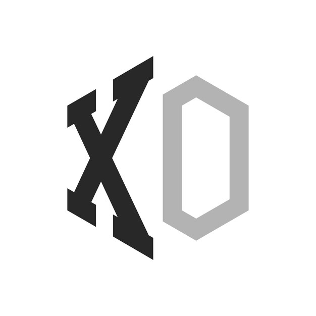 Moderno modelo de diseño de logotipo de la letra hexagonal XO Elegante concepto inicial de la letra XO