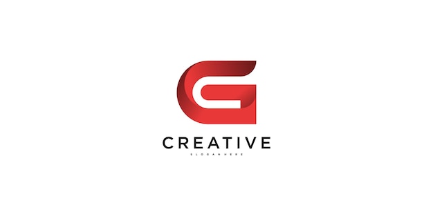Moderno modelo de diseño de logotipo de la letra inicial G Premium Vector