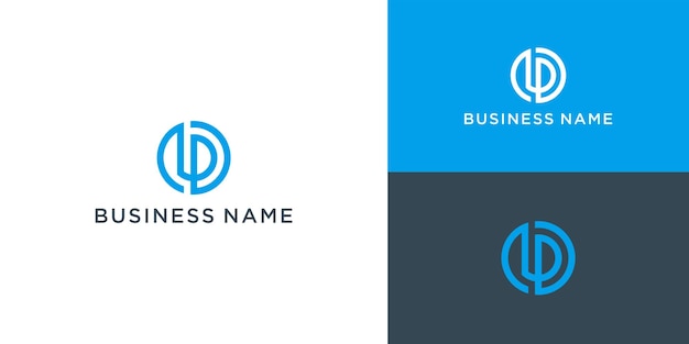 Moderno modelo de diseño de logotipo de LP