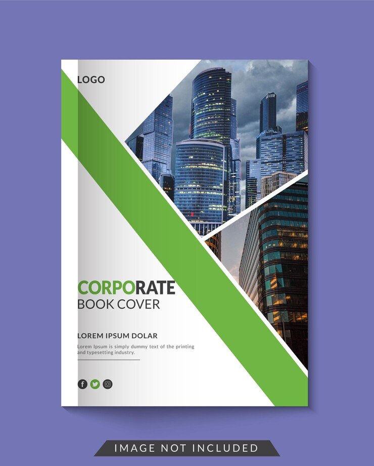 Moderno modelo de folleto de diseño de portada de libro corporativo