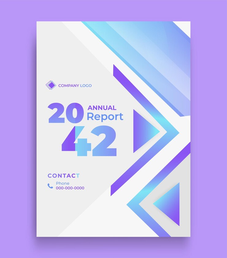 Vector moderno modelo de folleto de informe anual de negocios diseño de página de portada concepto