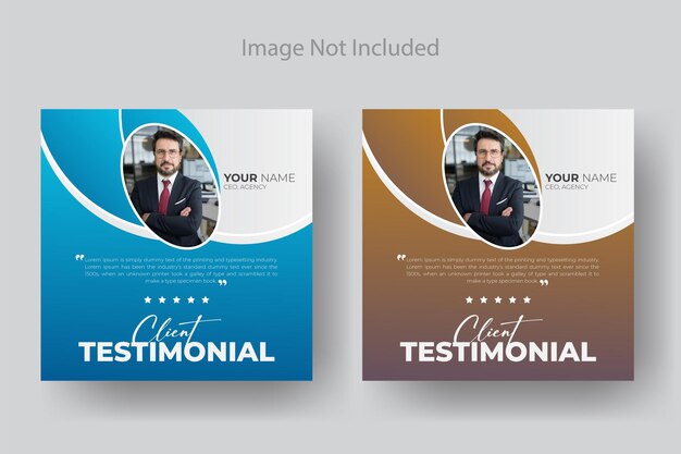 Moderno modelo de revisión de servicio al cliente corporativo creativo Testimonio de cliente único y abstracto