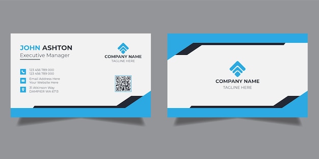 Moderno modelo de tarjeta de visita creativa y limpia
