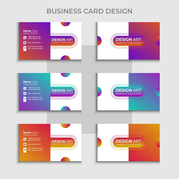 Moderno modelo de tarjeta de visita Modelo de diseño de tarjeta de presentación creativa y corporativa