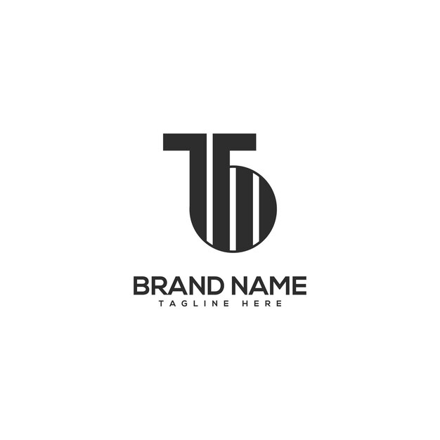 Moderno modelo vectorial de diseño del logotipo de la letra TB BT Icono de monograma de las iniciales