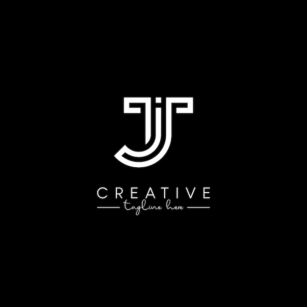 Moderno modelo vectorial de diseño de logotipo de la letra TJ Initials icono de monograma