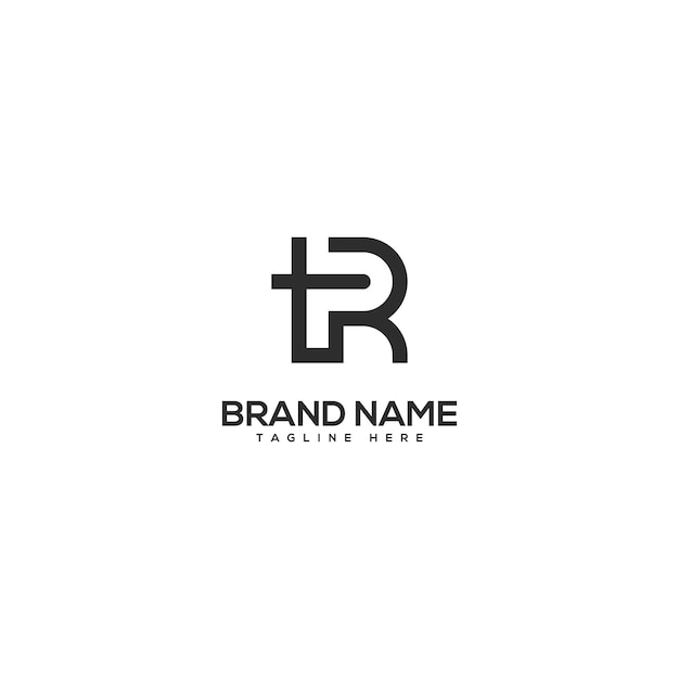 Moderno modelo vectorial de diseño de logotipo de la letra TR RT Icono de monograma de iniciales