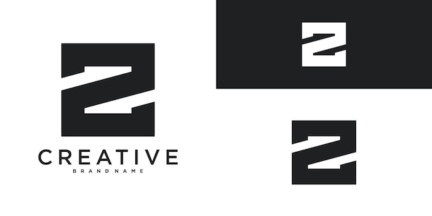 Moderno modelo vectorial de diseño de logotipo de la letra Z Premium Vector
