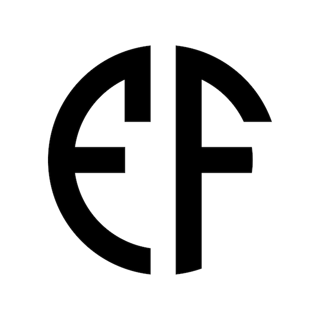 Moderno monograma letra EF símbolo logotipo adecuado para una variedad de industrias desde la tecnología