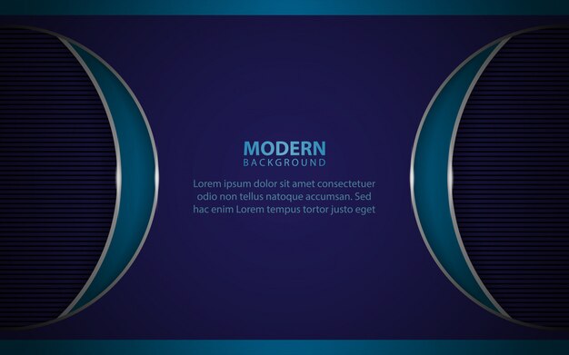 Moderno papel azul formas superpuestas de fondo