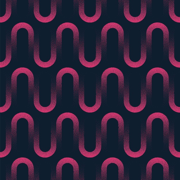 Moderno patrón sin costuras ondulado de moda vectorial negro púrpura fondo abstracto