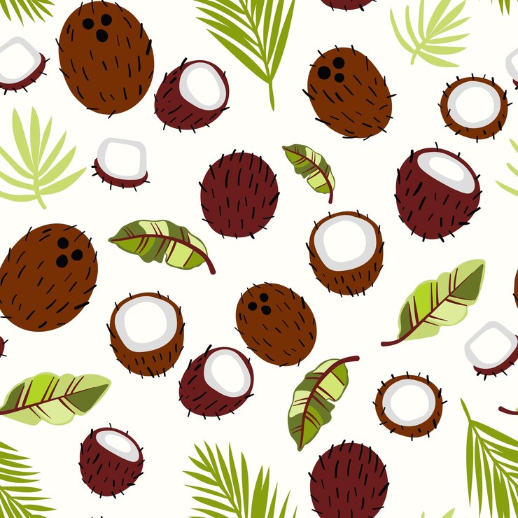Vector moderno patrón de frutas sin costuras abstractas y texturas únicas para el diseño de superficies de papelería de tela
