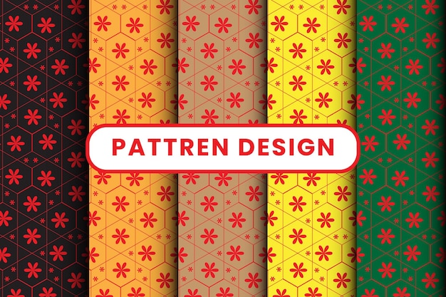 Moderno patrón geométrico de flores en todo el motivo múltiple flores ornamento patrón sin costuras geoma moderno