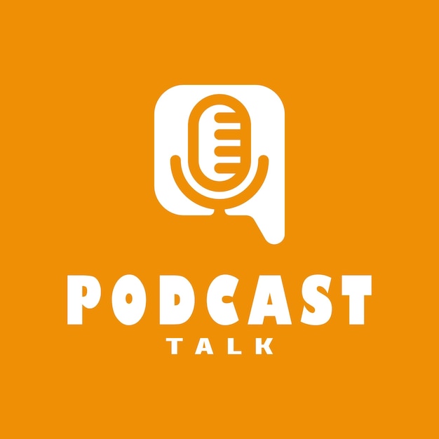 Un moderno Podcast People Talk Symbol Logo Design