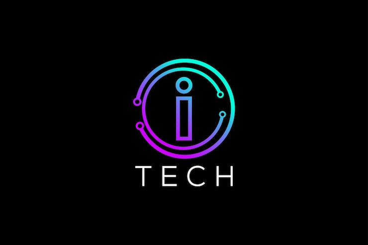 Vector moderno y profesional letra colorida plantilla vectorial de diseño de logotipo i tech