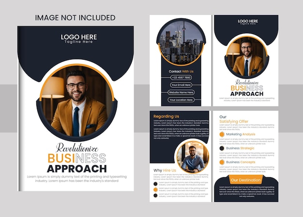 Moderno y profesional modelo de folleto de Bi Fold