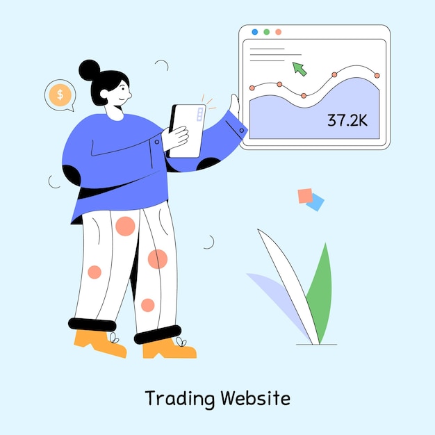 Moderno sitio web de comercio en línea Plataforma de comercio de acciones y criptomonedas