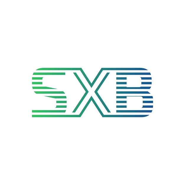 Moderno SXB Logo Diseño de la carta SXB minimalista profesional y versátil icono de marca para la identidad empresarial