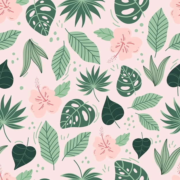 moderno, tropical, seamless, patrón