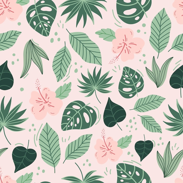 Vector moderno, tropical, seamless, patrón