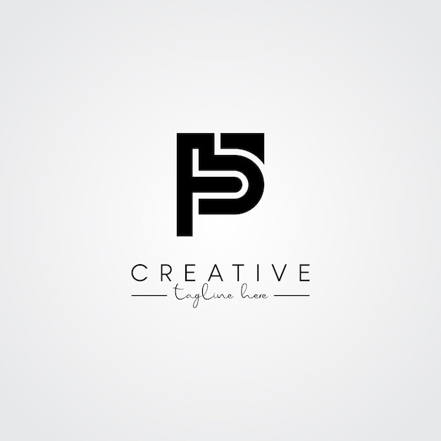 Moderno y único artístico FB BF Logotipo de letras iniciales basado en letras Icon Logotipo