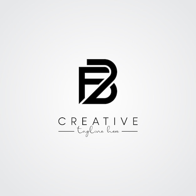 Moderno y único diseño artístico de la letra FB BF Logotipo basado en la letra inicial Icon Logotipo