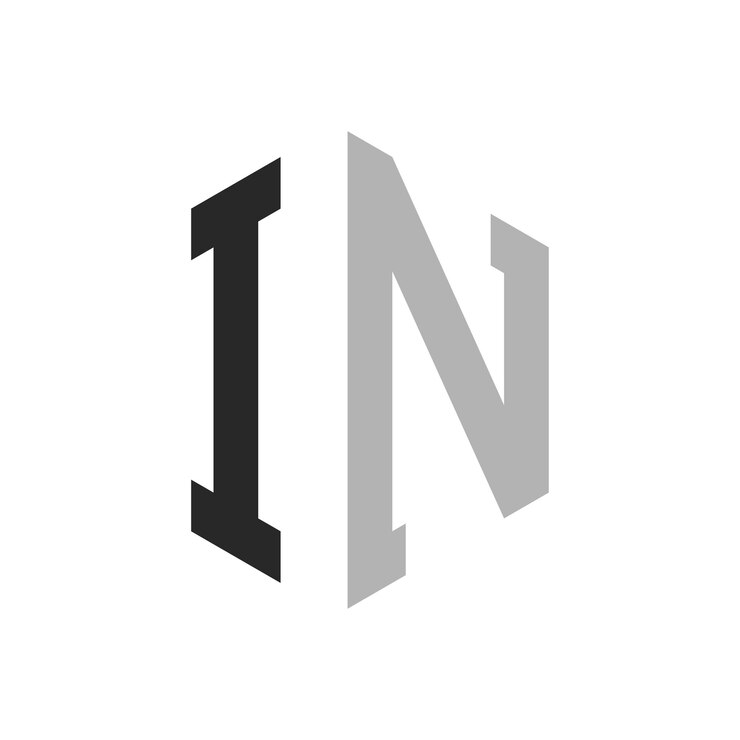 Vector moderno y único diseño de logotipo de letra hexagonal in elegante inicial de letra in concepto de logotipo