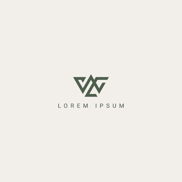 Moderno único letra WE EW elemento de plantilla de diseño de icono del logotipo