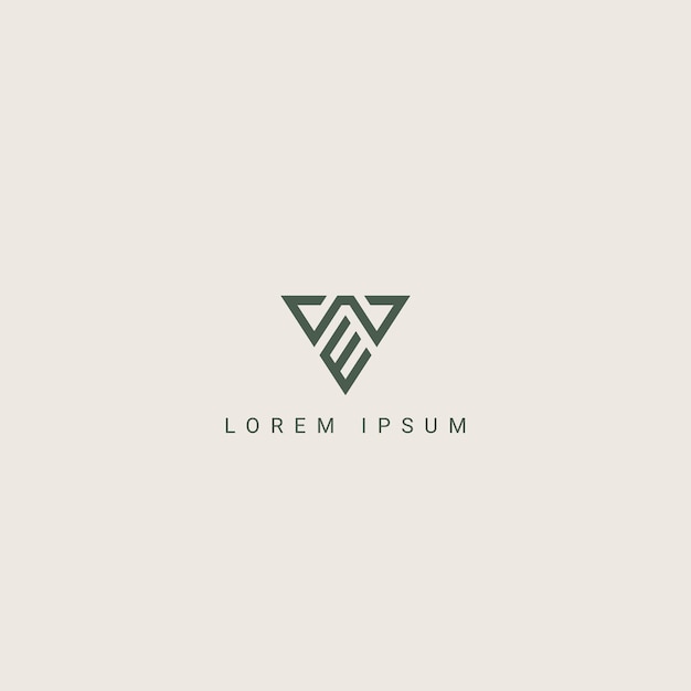 Moderno único letra WE EW elemento de plantilla de diseño de icono del logotipo
