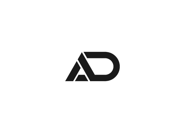 Moderno vector de diseño de logotipo de la letra AD plantillas de diseño vectorial de logotipio de la letra inicial de la carta AD