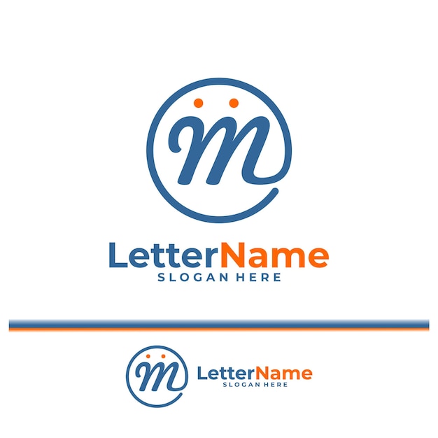Moderno vector de diseño de logotipo de la letra M Creativo plantilla de conceptos de logotipo M