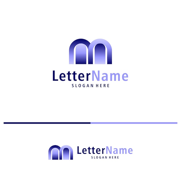 Moderno vector de diseño de logotipo de la letra M Creativo plantilla de conceptos de logotipo M