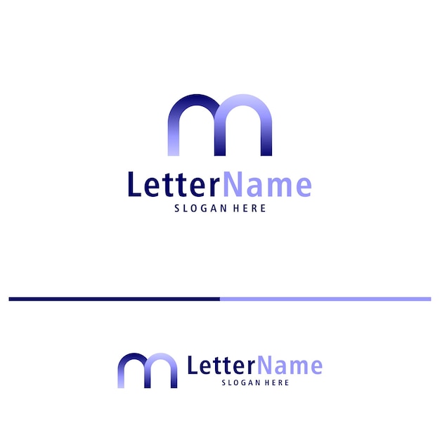 Moderno vector de diseño de logotipo de la letra M Creativo plantilla de conceptos de logotipo M