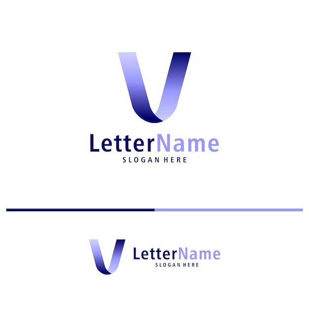 Moderno vector de diseño de logotipo de letra V Template de conceptos de logotipo Creative V