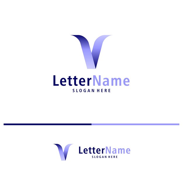 Moderno vector de diseño de logotipo de letra V Template de conceptos de logotipo Creative V