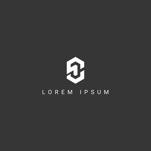 Moderno vector de plantilla de diseño de logotipo de letra única QC CQ