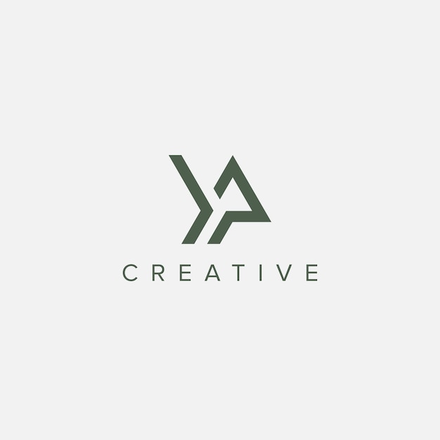 Moderno vector de plantilla de diseño de logotipo de letra YP PY mínima