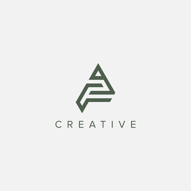 Moderno vector de plantilla de diseño de logotipo único de la letra AF FA
