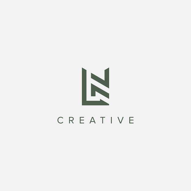 Moderno vector de plantilla de diseño de logotipo único de la letra LN NL