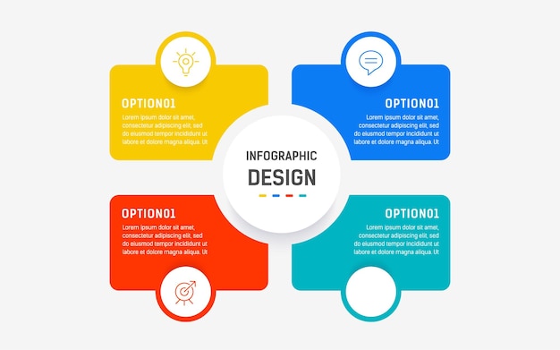 Moderno vector de plantillas premium de Inforaphic