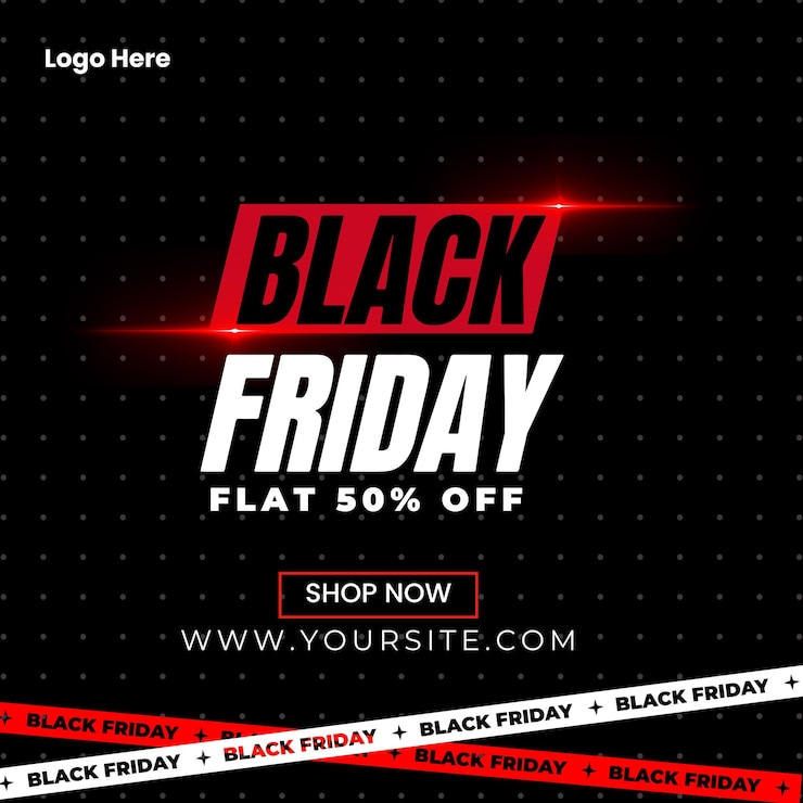 Vector moderno viernes negro mega descuento plantilla promocional de la publicación de instagram